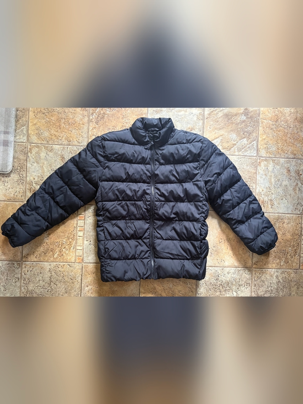 The Children's Place Boys Black Puffer Jacket Large 10/12